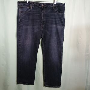 Men’s Levi  Dark Wash Jeans – Straight Leg Denim Pants Classic Casual Everyday